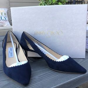 Jimmy Choo - Navy - Suede Kid - Diva